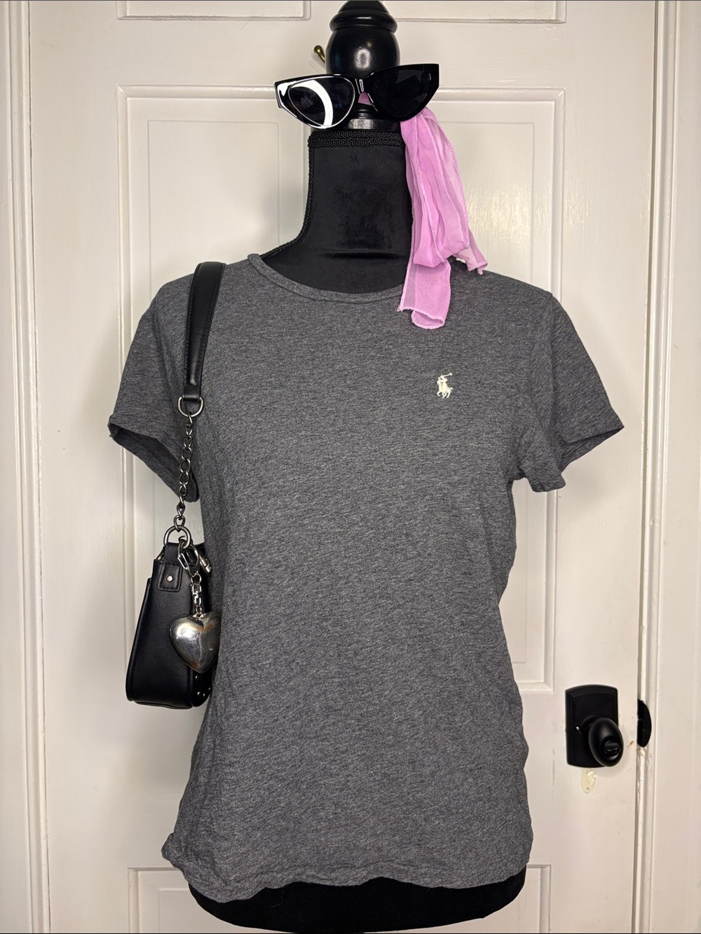 Polo Ralph Lauren Heather Charcoal Crewneck Short Sleeve Tee